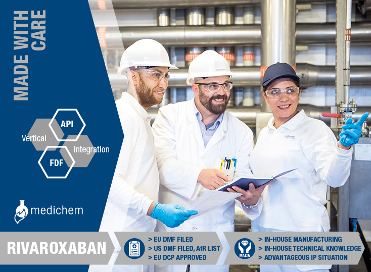 Rivaroxaban Vertical integration in API an FDF in house manufacturing, technical Knowledge