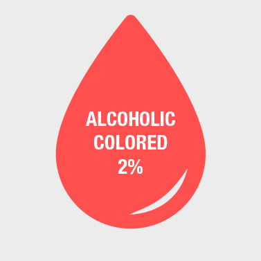 alcoholic colored