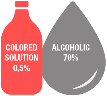 Colored Solution 0,5% and Alcoholic 70% | Medichem