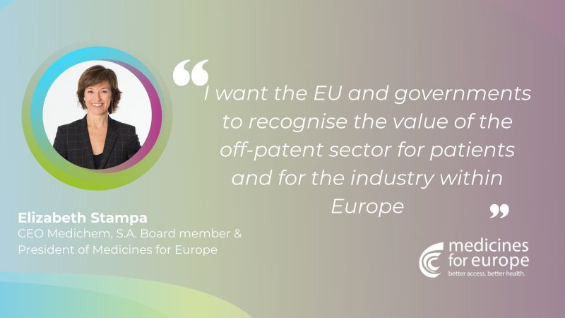 Quote from Medichem CEO Elisabeth Stampa about the value of the off-patent sector in the EU 
