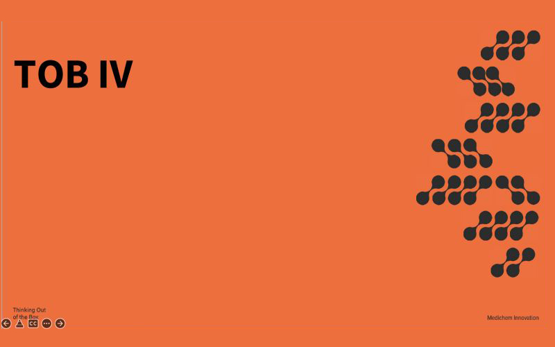 Orange color image with the initials TOB IV on the Medichem website