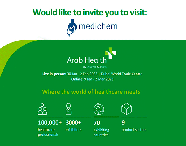 Medichem at Arab Health Exhibition 2023 in Dubai