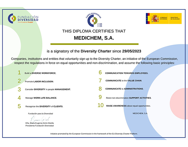 The Diversity Charter signed by Medichem