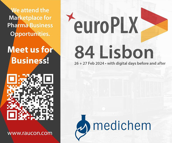 Medichem participates in the RauCon Business Development event euroPLX 84 in Lisbon on February 26 and 27th, 2024.