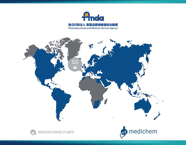 Since 2021, our API manufacturing site in Celrà certified by the Japan Health Authority (PMDA)